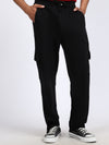 Men Solid Cargo Pants Black