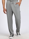 Men Solid Swatpants Dark Gray