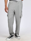Men Solid Cargo Pants Gray