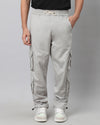Men's Cloud Grey Baggy Fit 6 Pocket Cargo Joggers