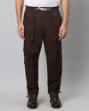 Men's Walnut Brown Baggy Fit 4 Pocket Cargo Joggers