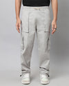 Men's Cloud Grey Baggy Fit 4 Pocket Cargo Joggers