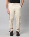 Men's Butter Yellow Baggy Fit 6 Pocket Cargo Joggers