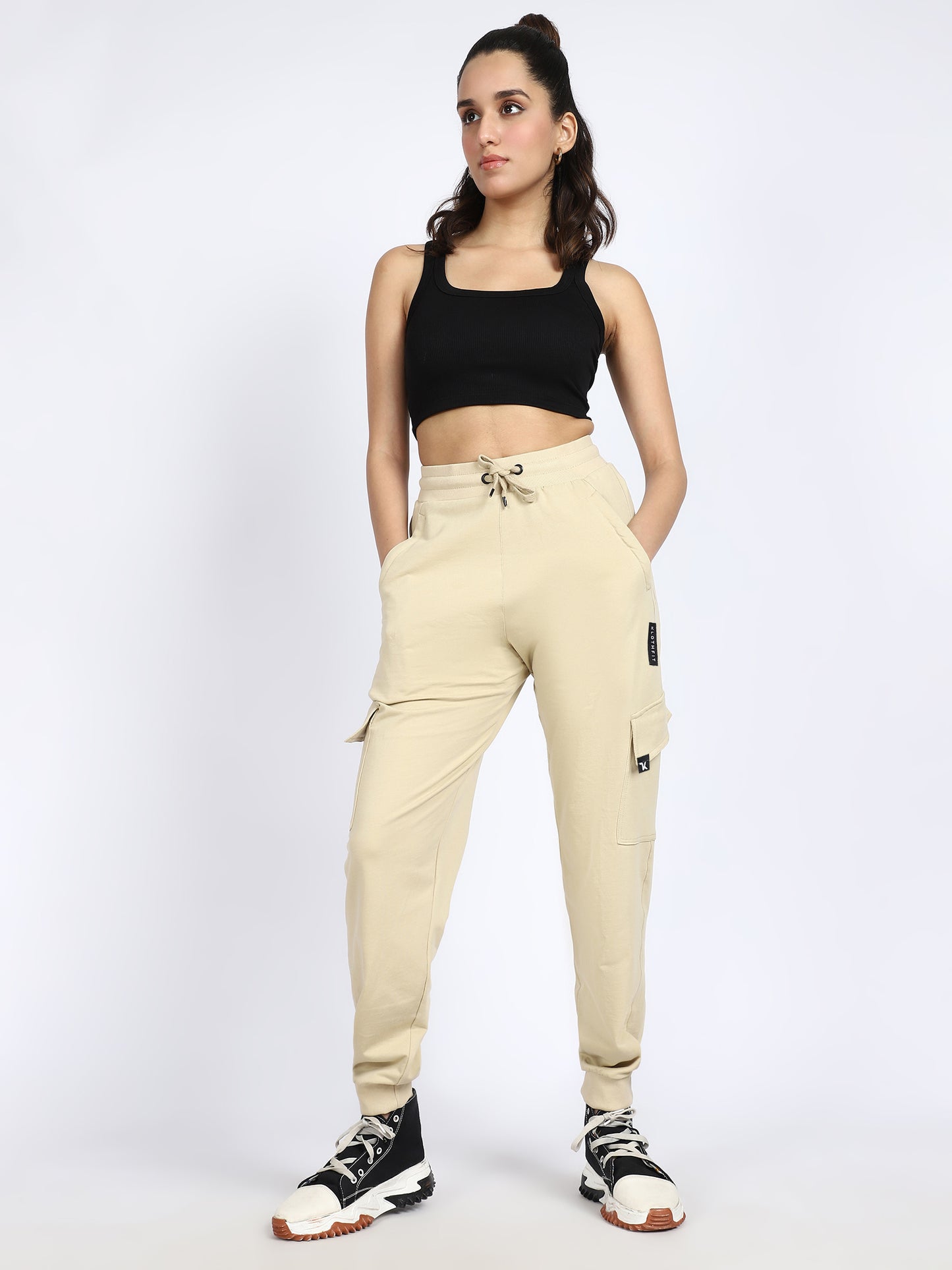 Women Streetwear Solid Joggers