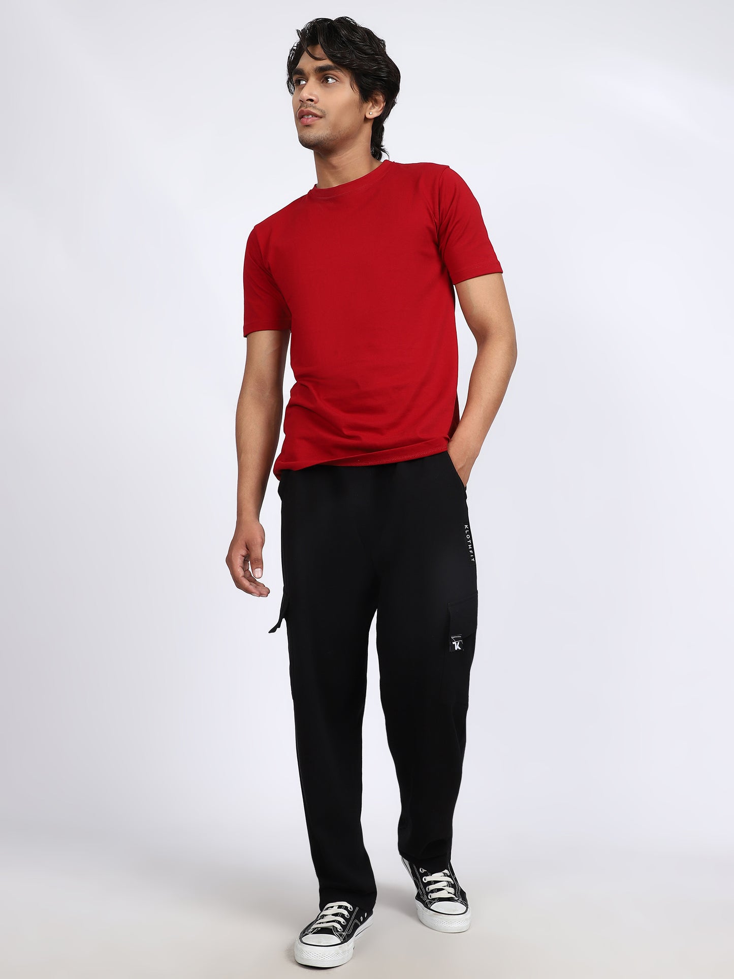 Men Streetwear Solid Trackpants