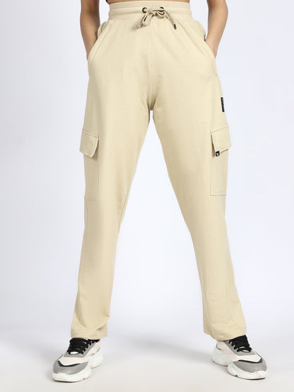 Women Streetwear Solid Trackpants