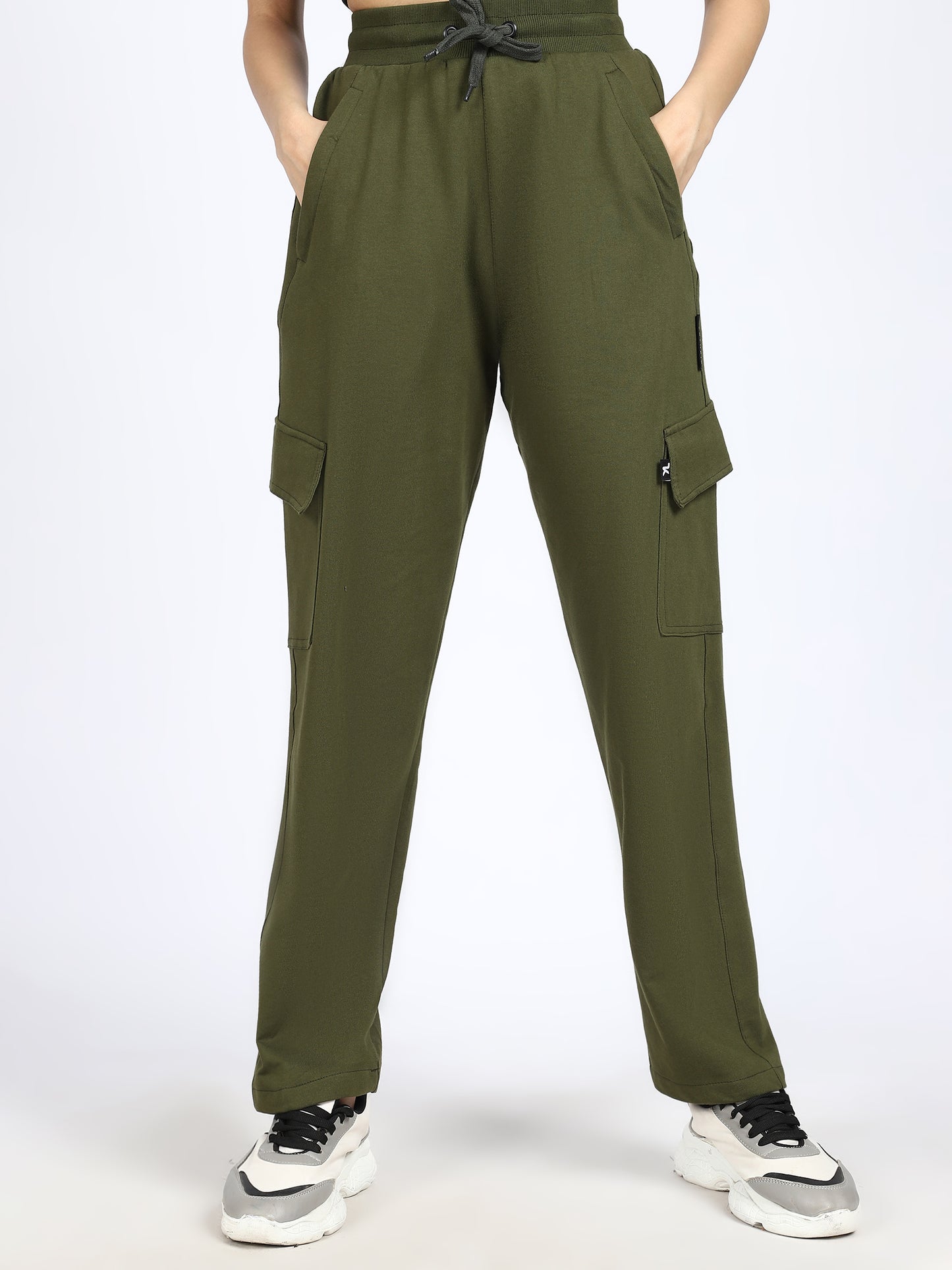 Women Streetwear Solid Trackpants