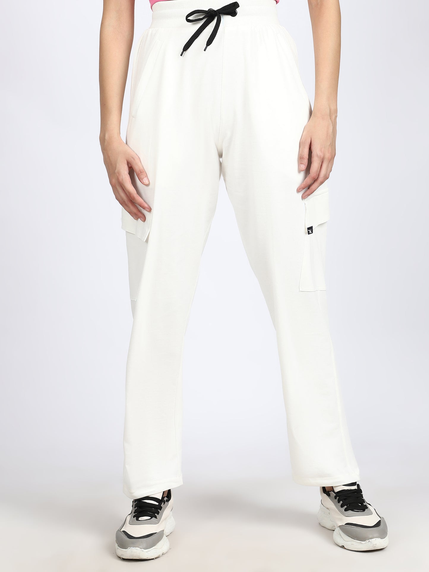 Women Streetwear Solid Trackpants