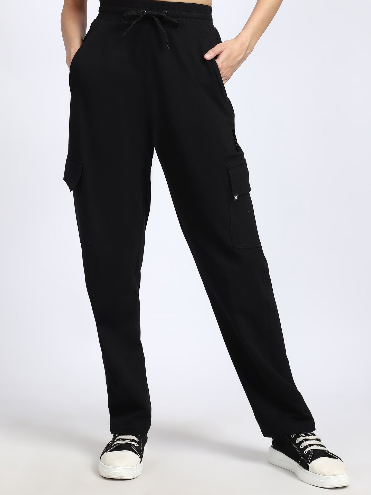 Women Streetwear Solid Trackpants