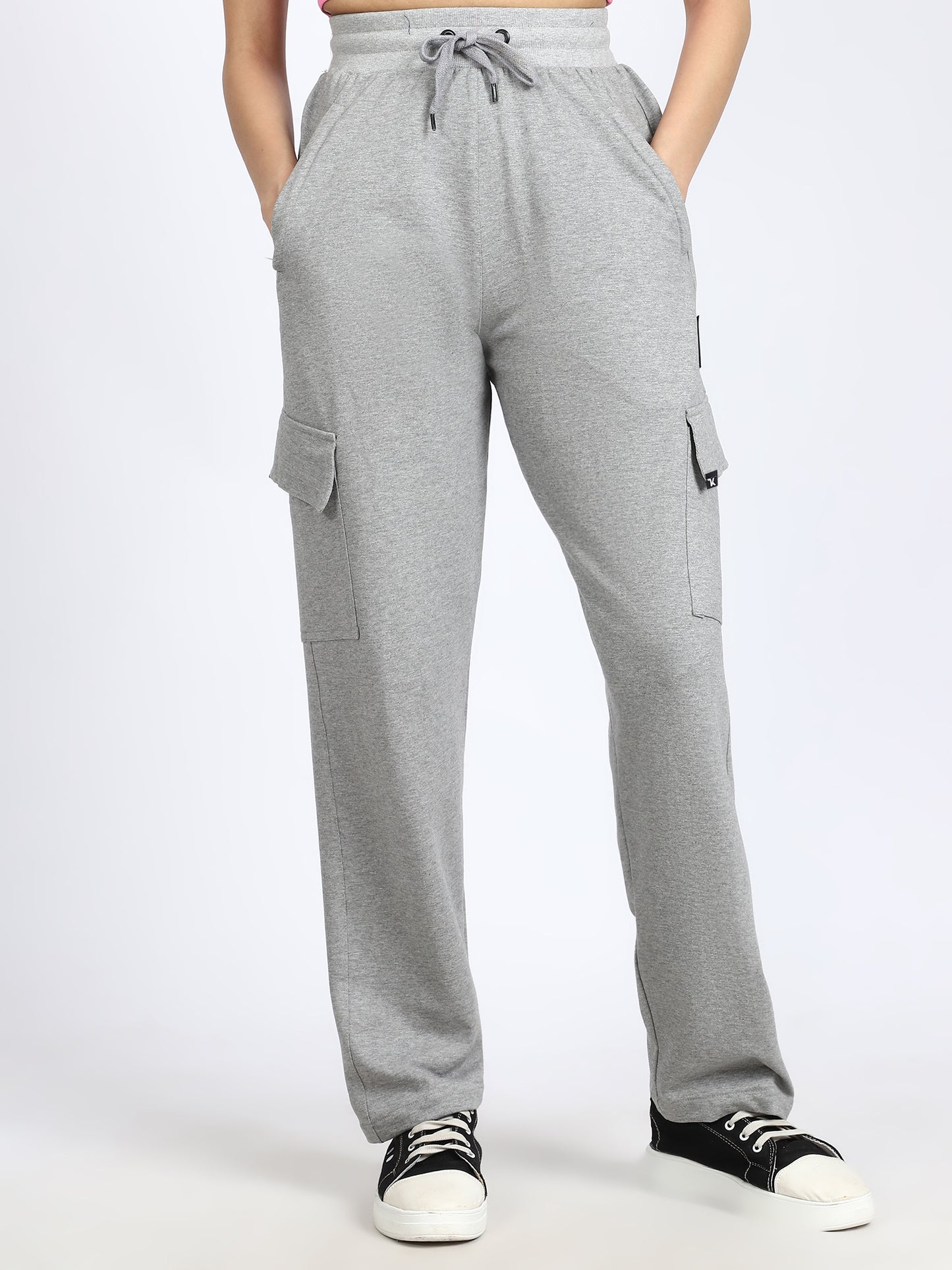 Women Streetwear Solid Trackpants