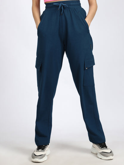 Women Streetwear Solid Trackpants