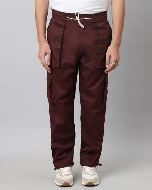 Men's Italian Wine Baggy Fit 4 Pocket Cargo Joggers
