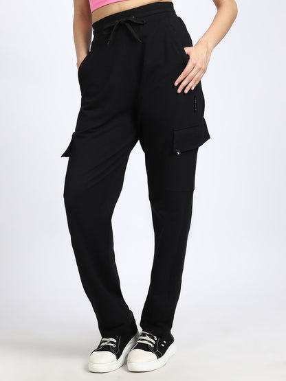 Women Streetwear Solid Trackpants