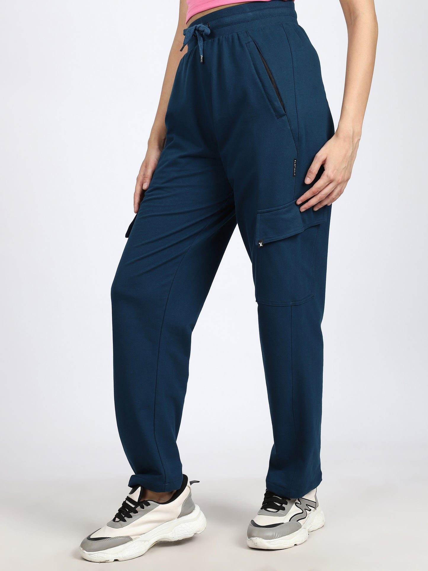 Women Streetwear Solid Trackpants