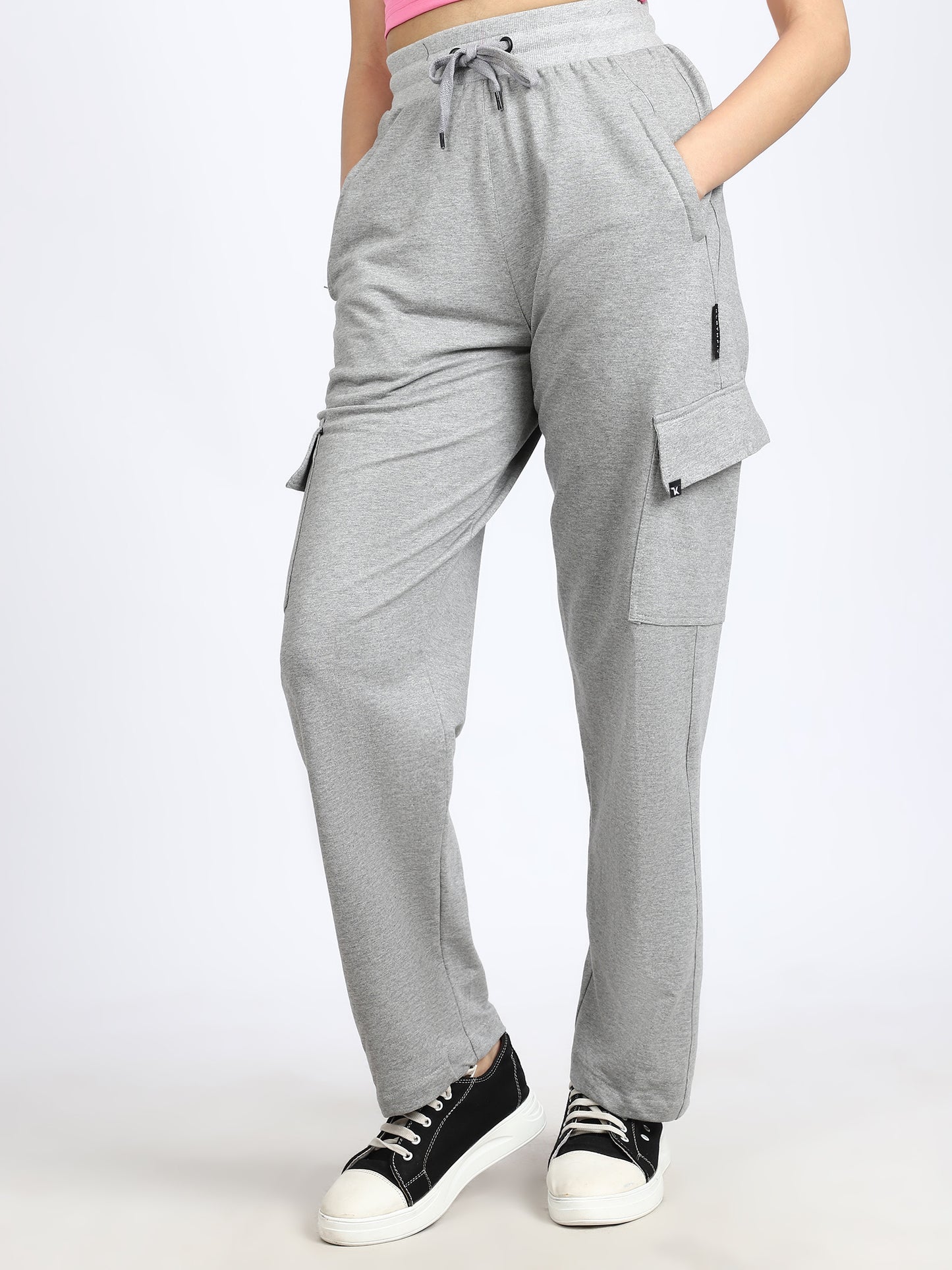 Women Streetwear Solid Trackpants