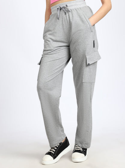 Women Streetwear Solid Trackpants