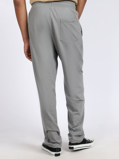 Men Solid Swatpants Dark Gray
