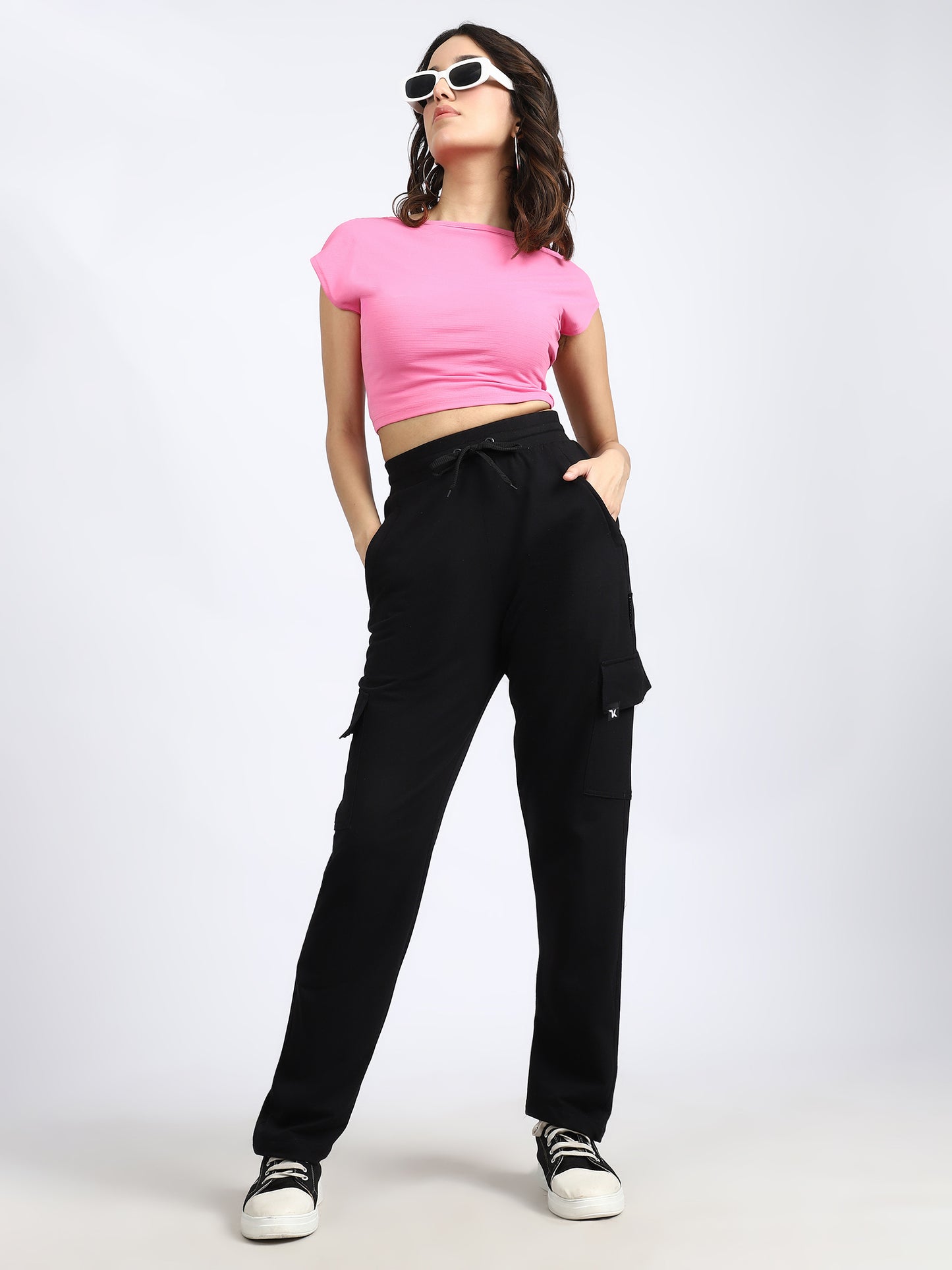Women Streetwear Solid Trackpants