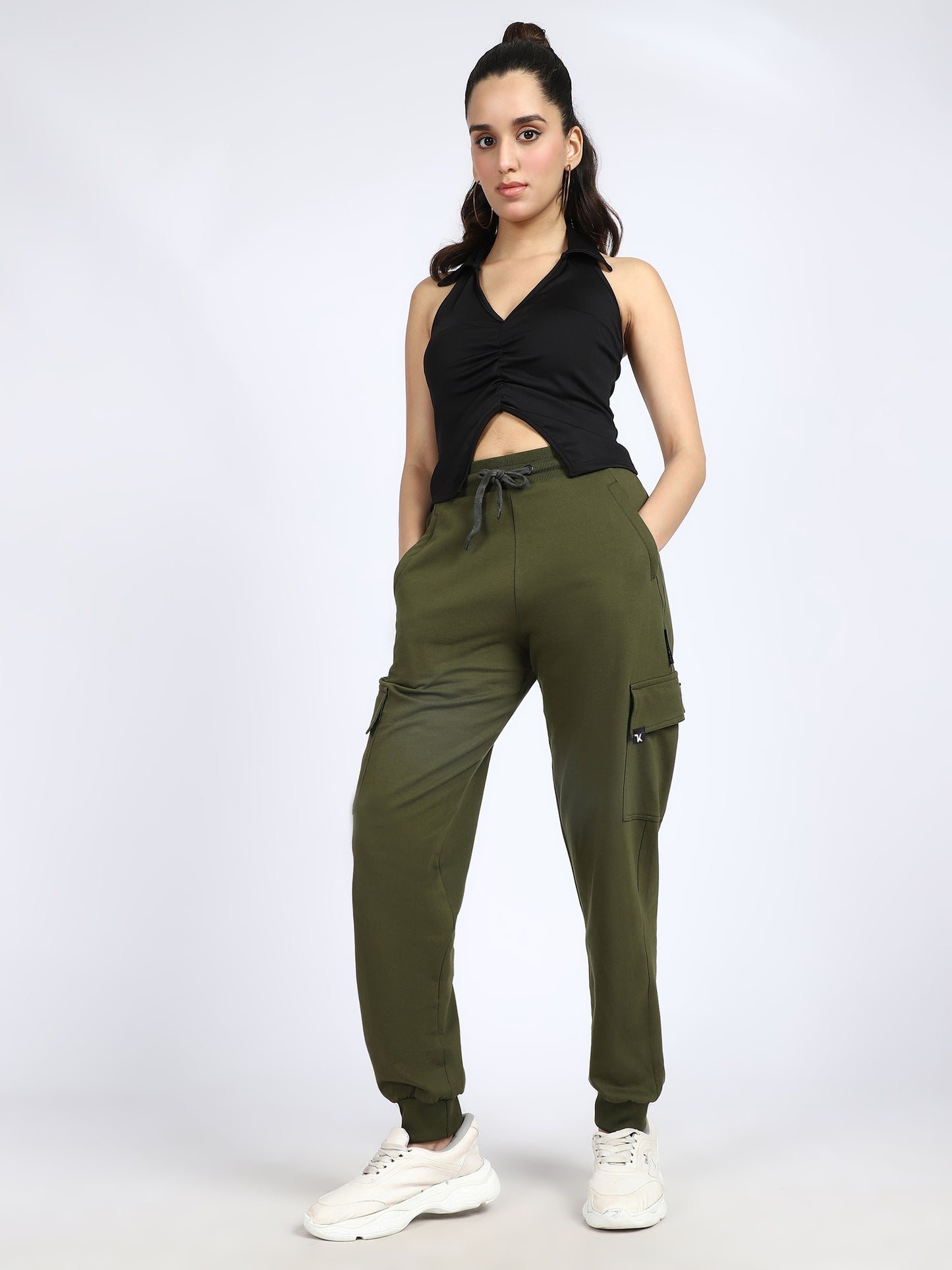 Women Streetwear Solid Joggers