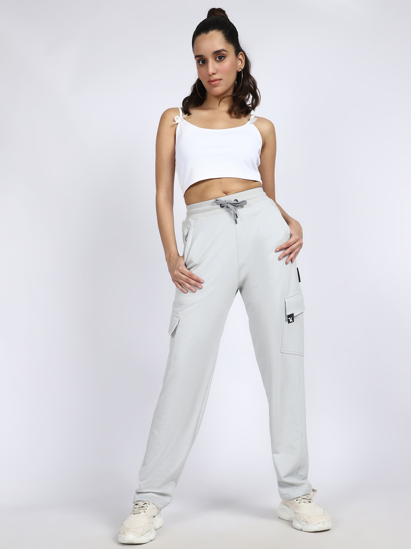 Women Streetwear Solid Trackpants