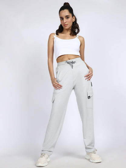 Women Streetwear Solid Trackpants