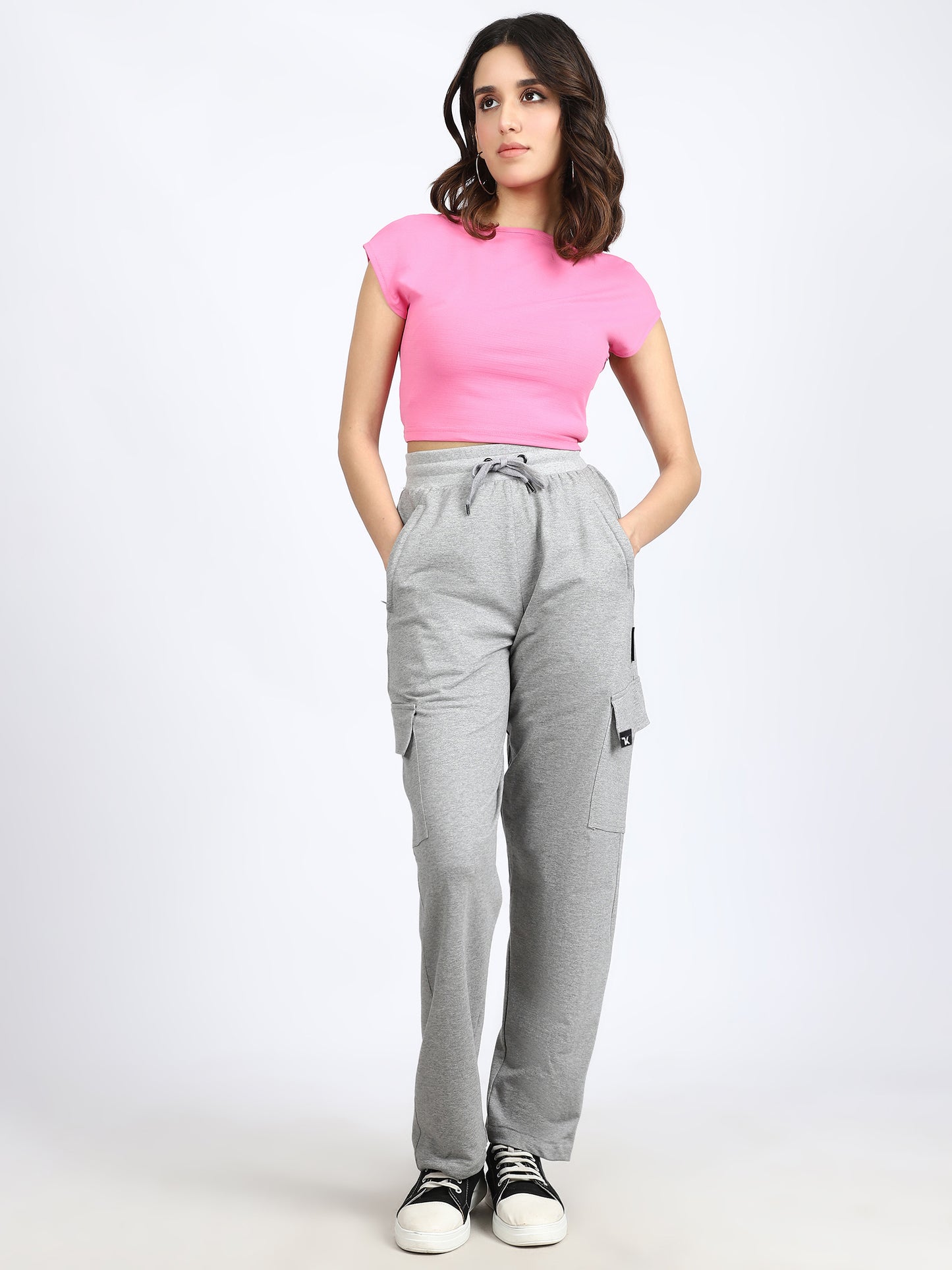 Women Streetwear Solid Trackpants