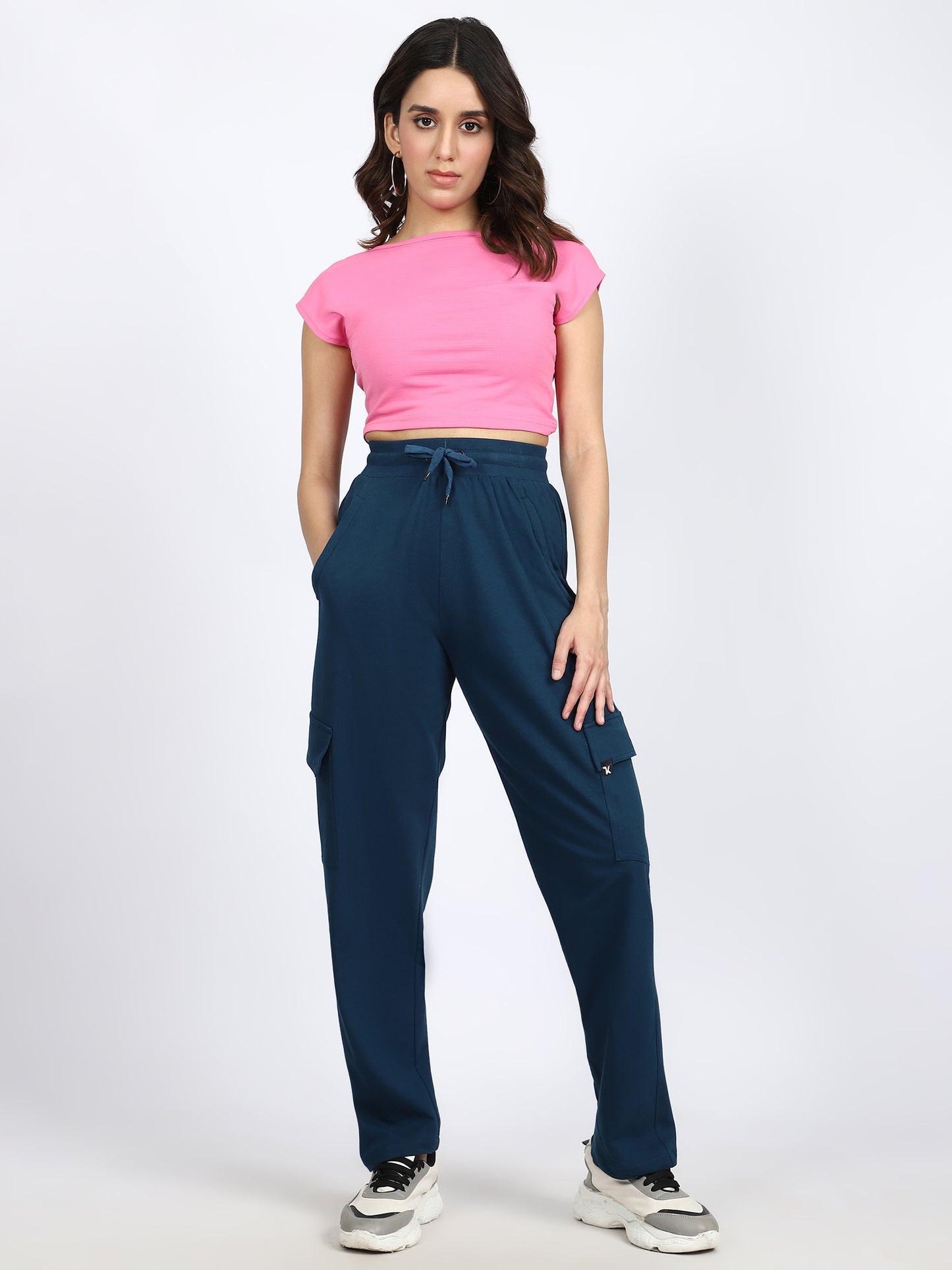 Women Streetwear Solid Trackpants