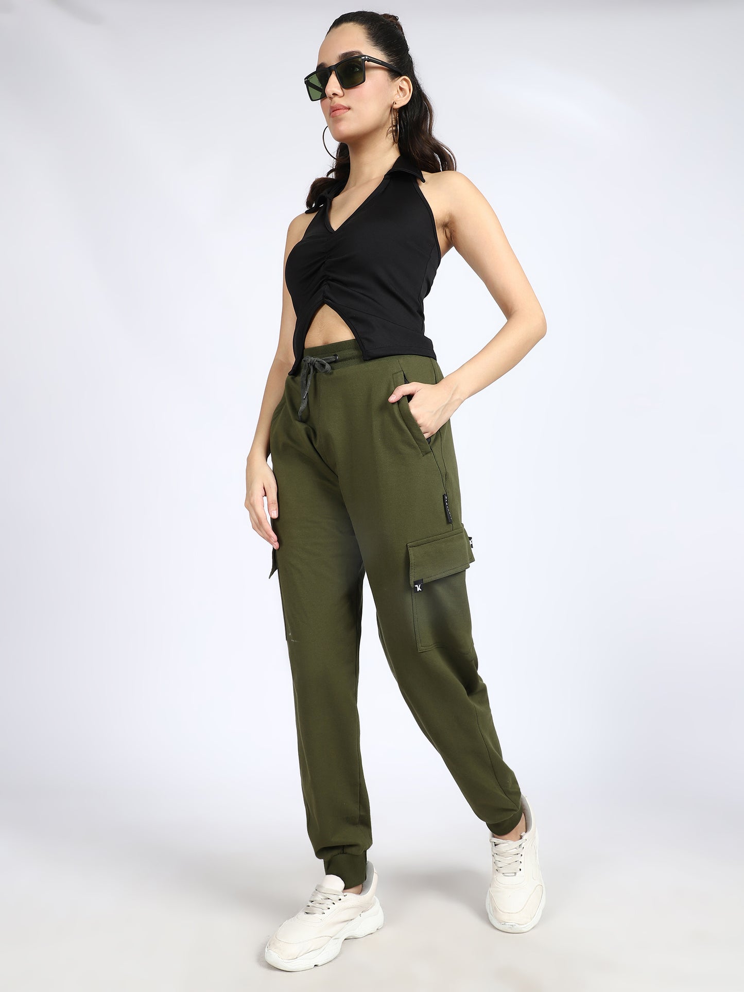 Women Streetwear Solid Joggers