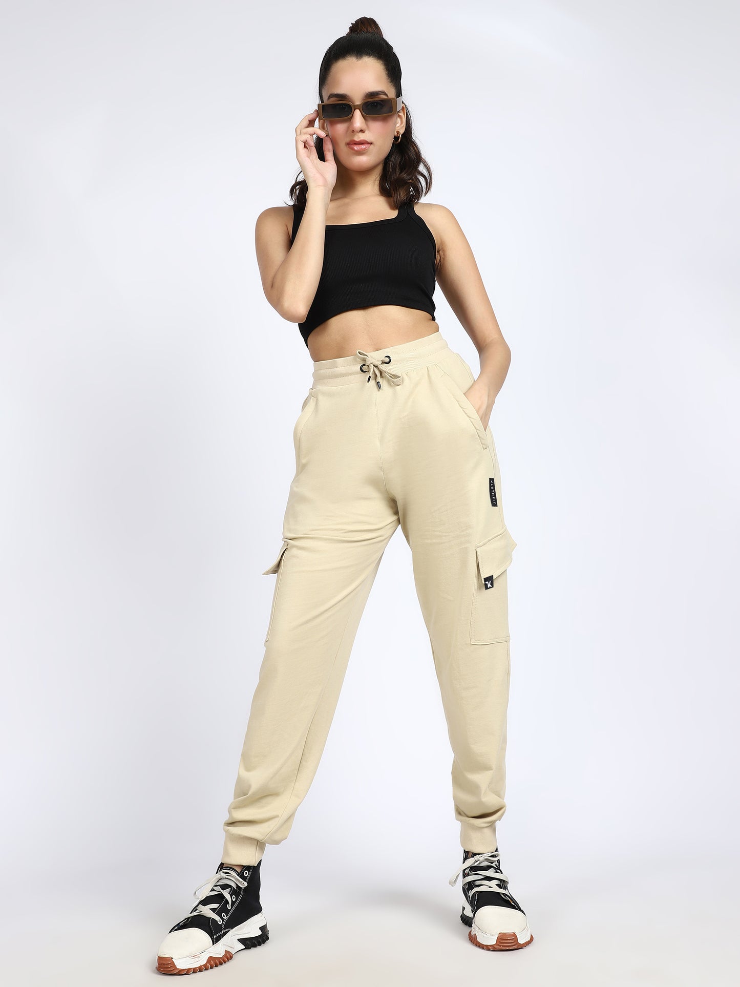 Women Streetwear Solid Joggers