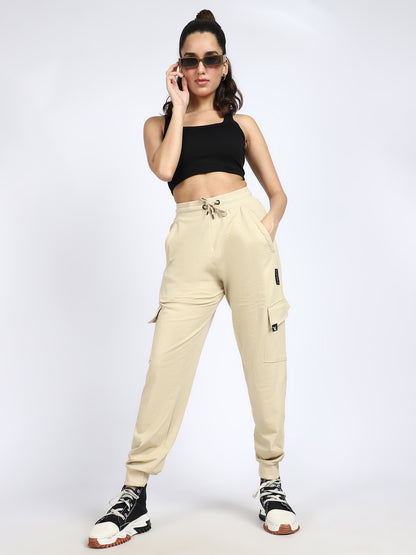 Women Streetwear Solid Joggers