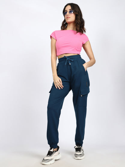 Women Streetwear Solid Joggers