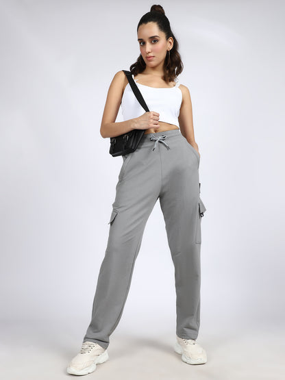 Women Streetwear Solid Trackpants