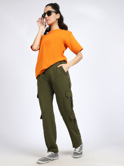 Women Solid Travel Trackpants