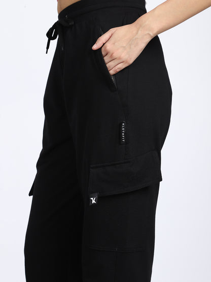 Women Streetwear Solid Trackpants