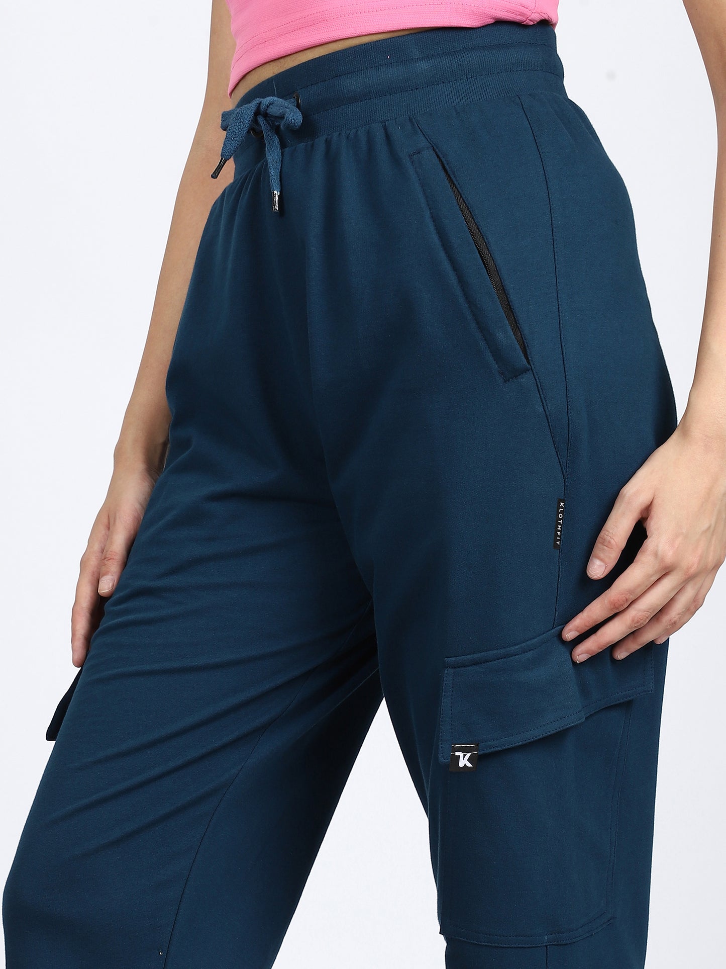 Women Streetwear Solid Trackpants