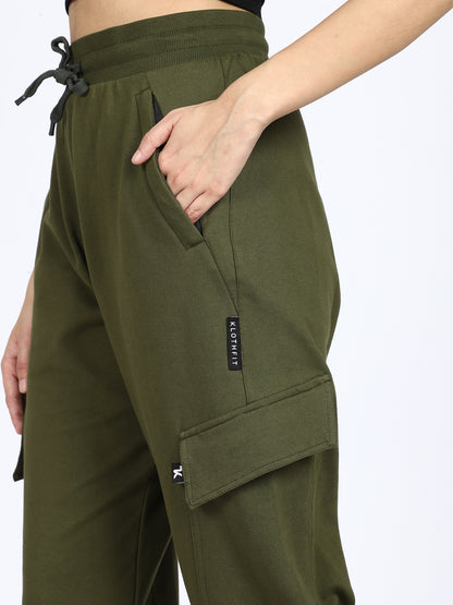 Women Streetwear Solid Trackpants