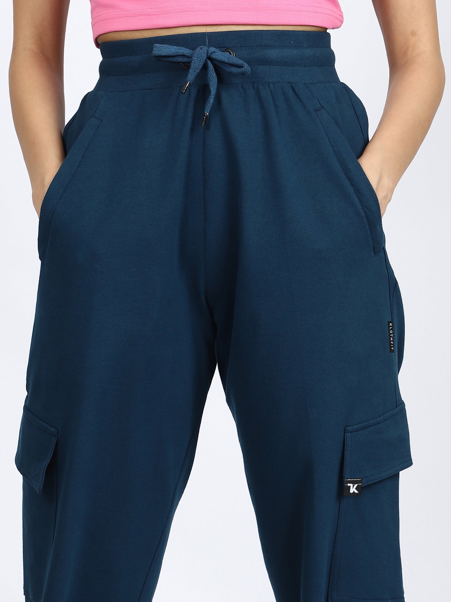 Women Streetwear Solid Trackpants