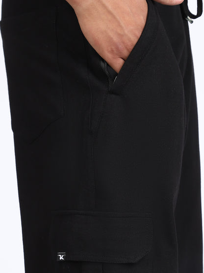 Men Travel Solid Trackpants