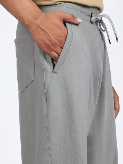 Men Solid Swatpants Dark Gray