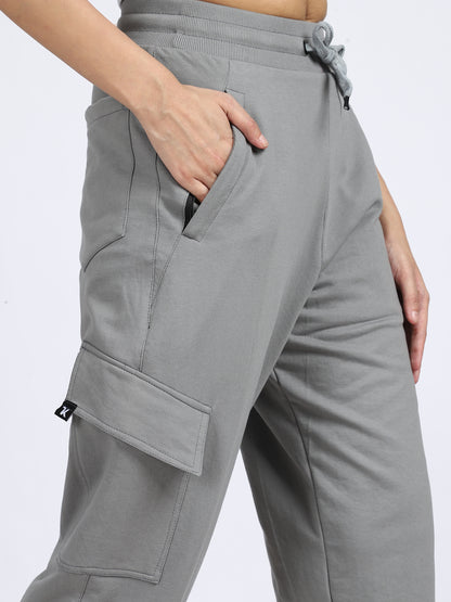 Women Streetwear Solid Trackpants